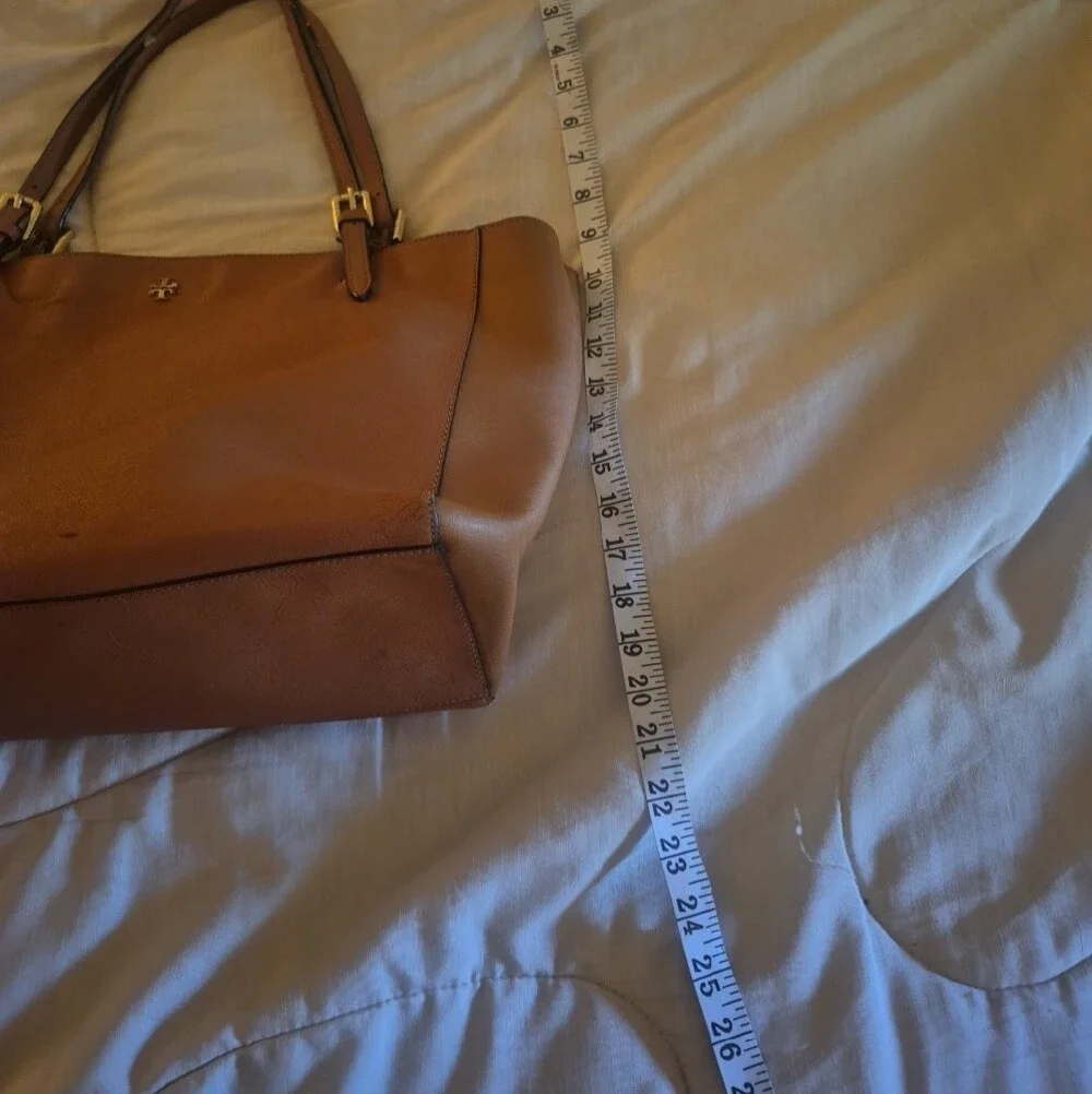 Tory Burch Tan Leather Tote with Gold Hardware
